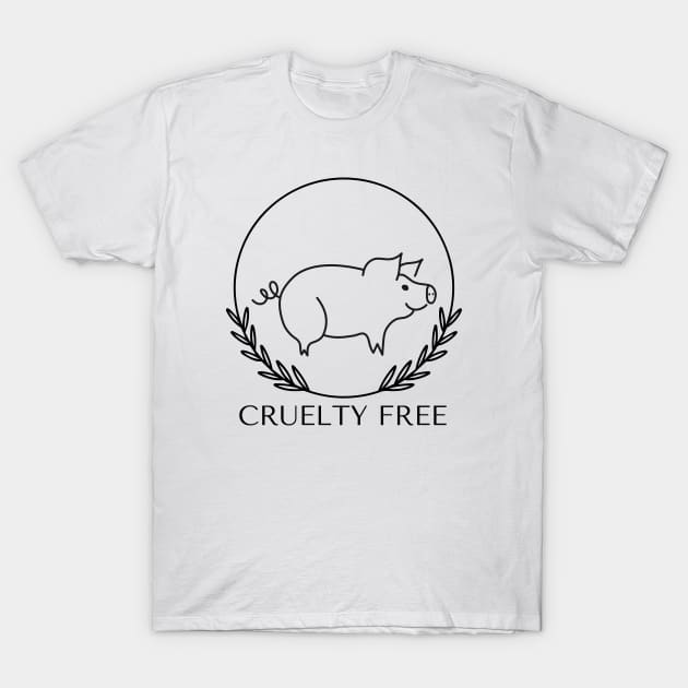 Cruelty Free Pig T-Shirt by DMS DESIGN